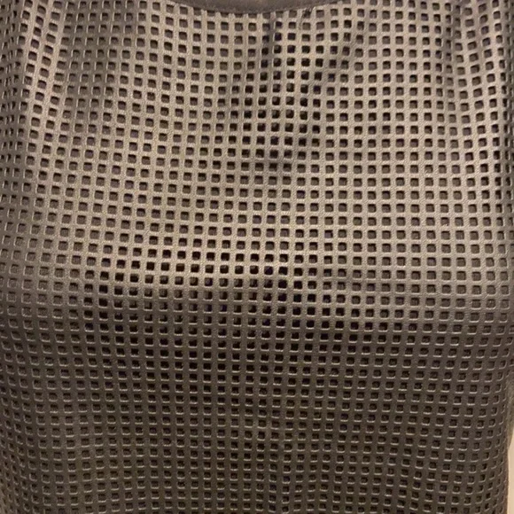 Ann Taylor Factory Faux Leather Mixed-Media Tank Top - Picture 5 of 8